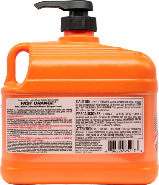 Permatex Heavy Duty Hand Cleaner, Natural Citrus Scent, Waterless Cleaner for Mechanics, Strong Grease Fighter, 1/2 Gallon, Orange, 64 Fl Oz (Pack of 1)