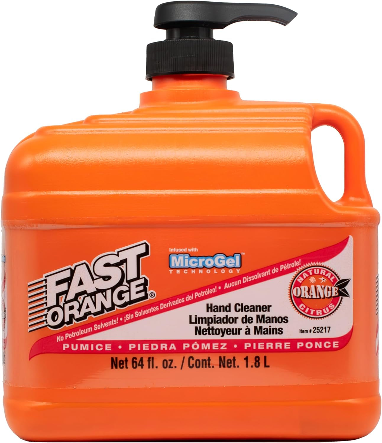 Permatex Heavy Duty Hand Cleaner, Natural Citrus Scent, Waterless Cleaner for Mechanics, Strong Grease Fighter, 1/2 Gallon, Orange, 64 Fl Oz (Pack of 1)