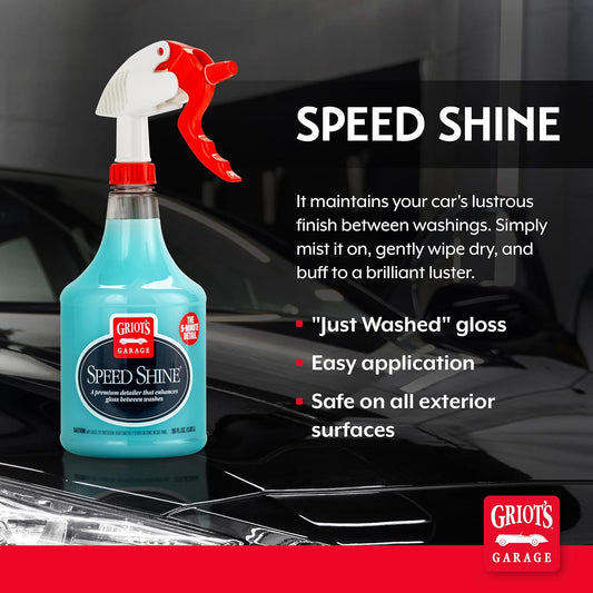 Speed Shine for Car Detailing, Quick Detailer for All Exterior Surfaces, Trim and Wheels, Provides a Glossy Finish, 11146, 35 Oz