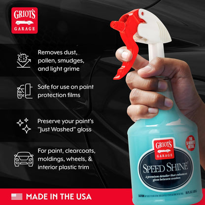 Speed Shine for Car Detailing, Quick Detailer for All Exterior Surfaces, Trim and Wheels, Provides a Glossy Finish, 11146, 35 Oz