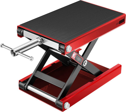 Lift Scissor Jack Steel Wide Deck Hoist Crank Center Stand 1100 LBS 