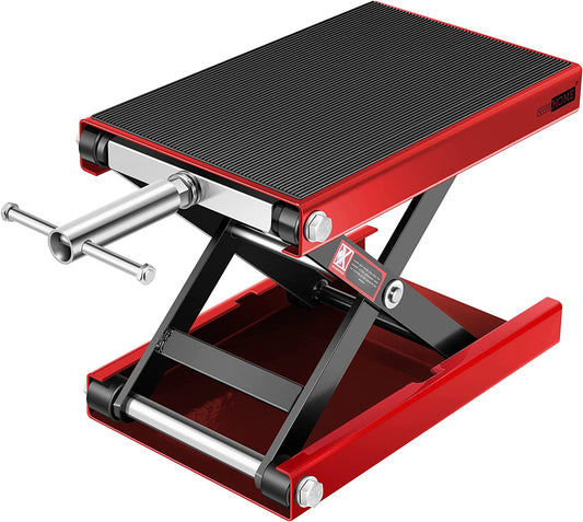 Lift Scissor Jack Steel Wide Deck Hoist Crank Center Stand 1100 LBS 