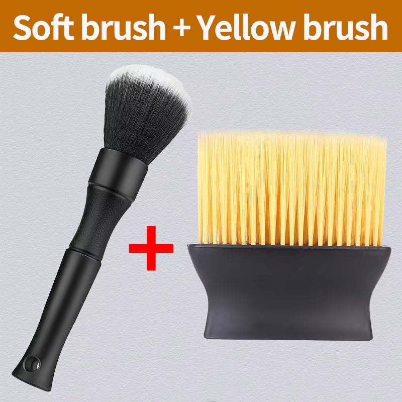 Car Interior Sweeping Dust Soft Brush Car Wash Tool Artifact Car Interior Gap Dust Brush Air Outlet Cleaning Brush