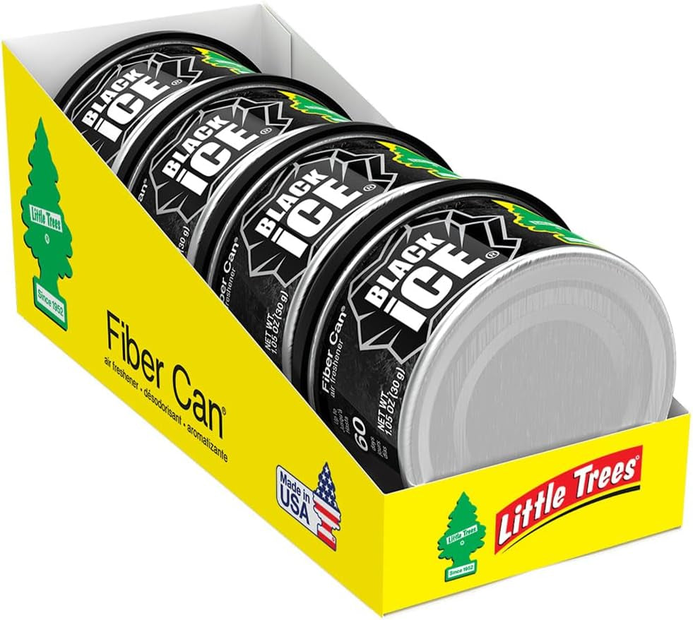 Car Air Freshener. Fiber Can Provides a Long-Lasting Scent for Auto or Home. Recycled Fiber. Black Ice, 4 Air Fresheners